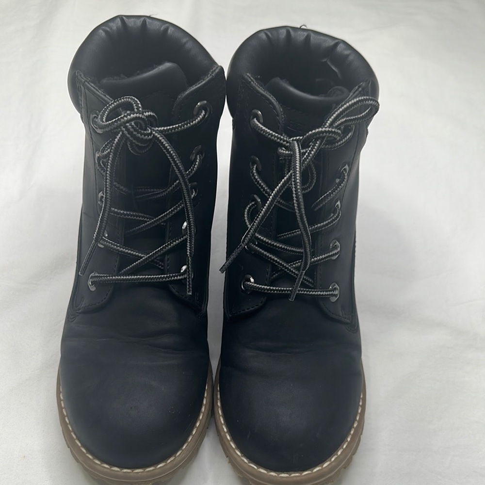Bruno Marc Boys Black Lace-Up Boots